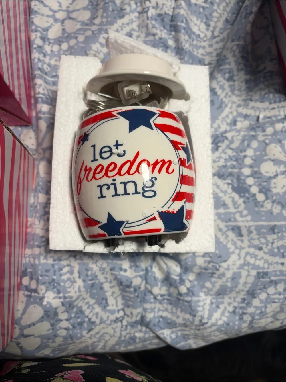 Pink Zebra Let Freedom Ring Patriotic Wax Warmer